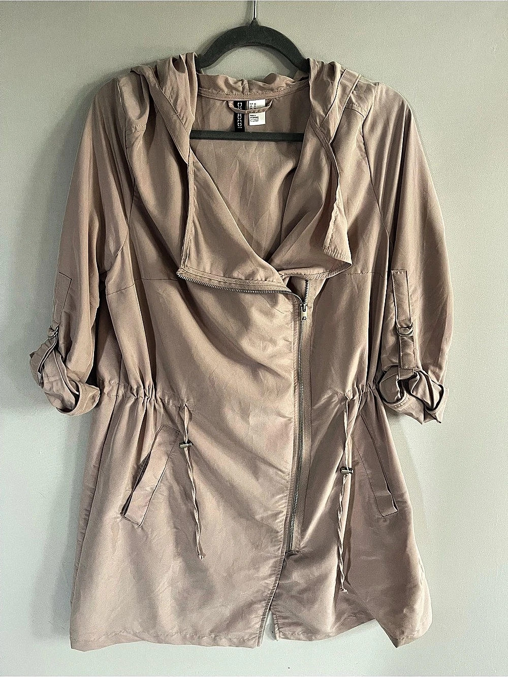 H&M Utility Hooded Jacket Pink Size Medium